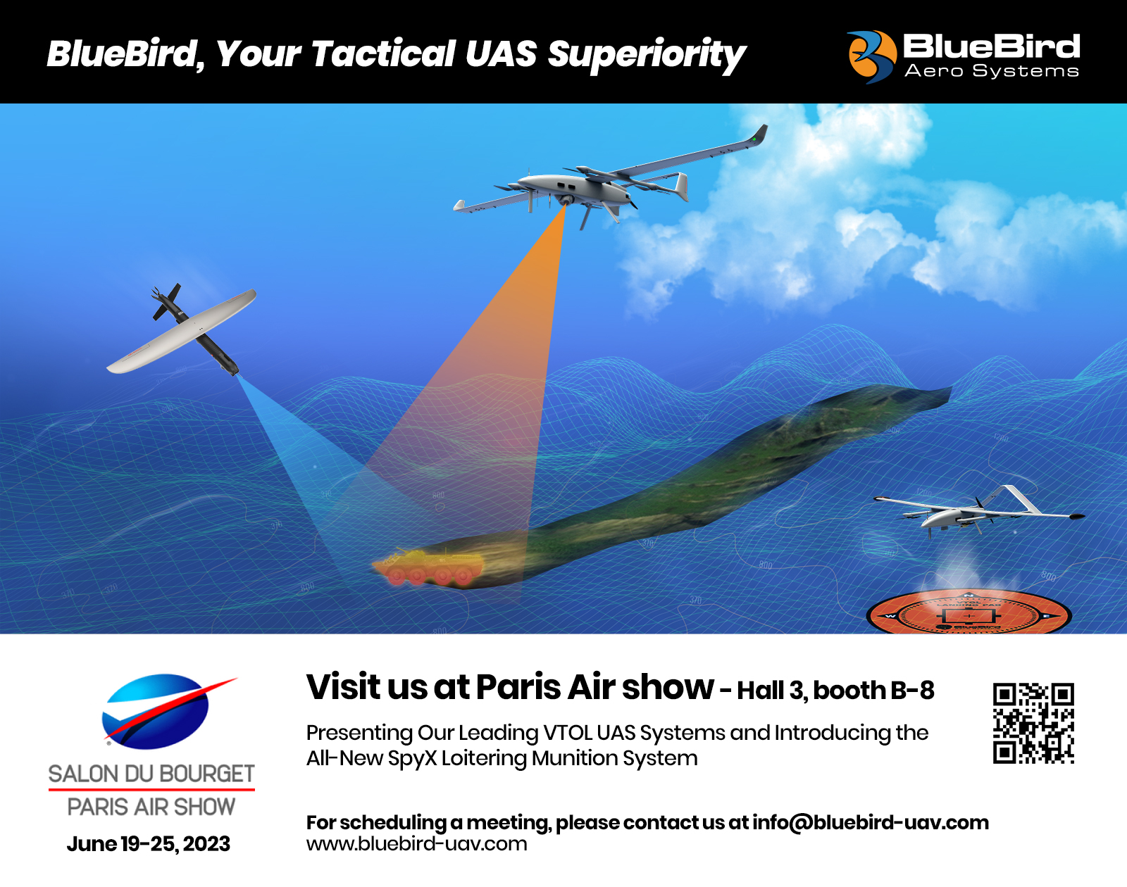 Read more about the article BlueBird to exhibit at the Paris Air Show 2023 from June 19-25!