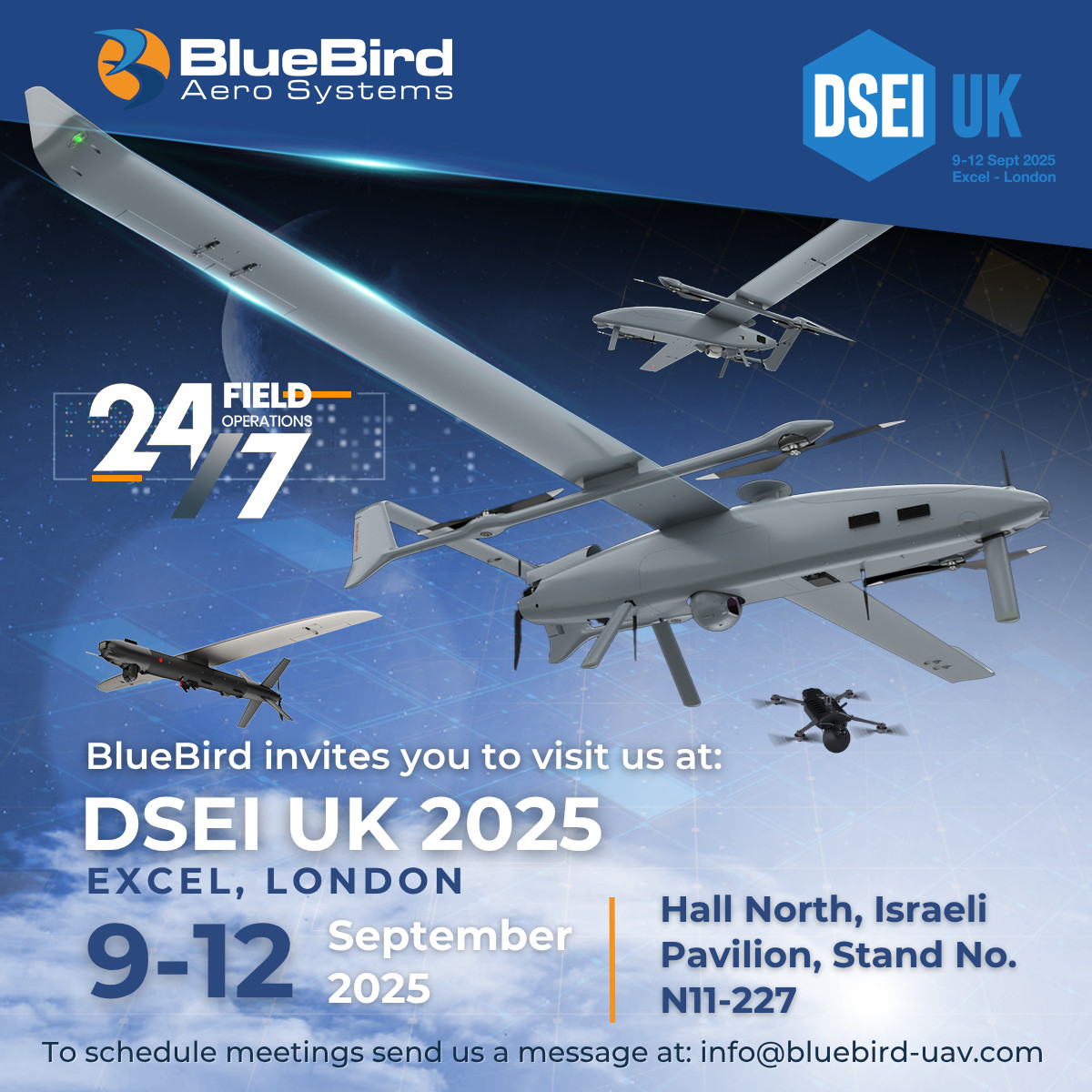 Read more about the article Bluebird at the DSEI UK 2025 – 09-12.09.25